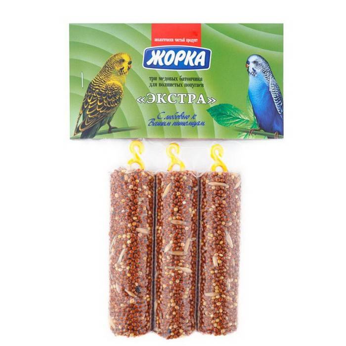 Лакомство для птиц Жорка Экстра медовые батончики для волнистых попугаев 150 г