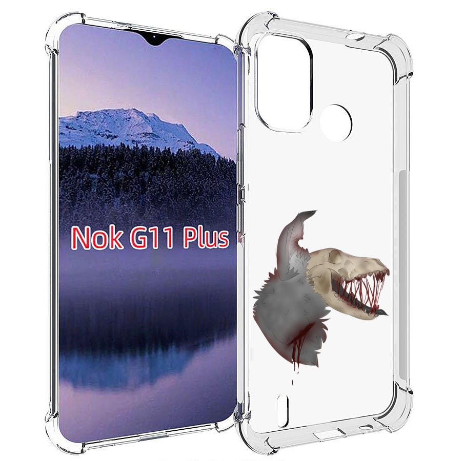 

Чехол MyPads кровавый-череп для Nokia G11 Plus, Прозрачный, Tocco