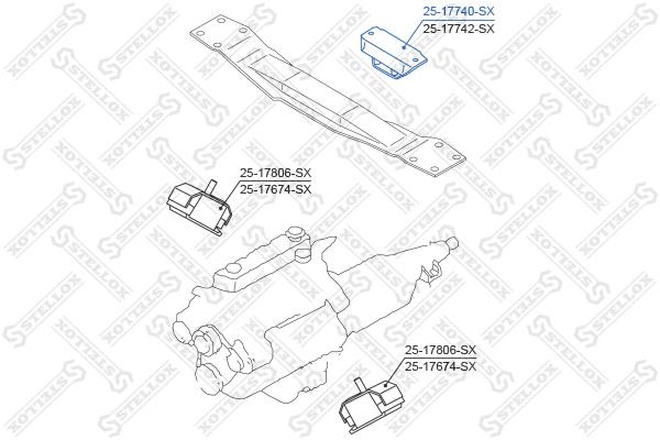

Опора двигателя Stellox 2517740SX
