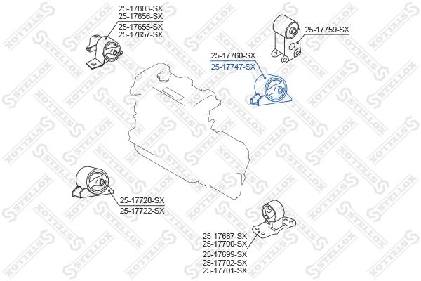 

Опора двигателя Stellox 2517747SX