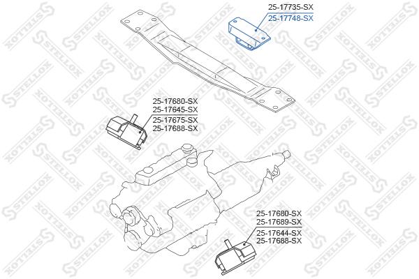 

Опора двигателя Stellox 2517748SX