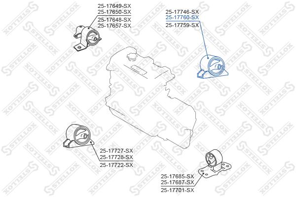 

Опора двигателя Stellox 2517760SX