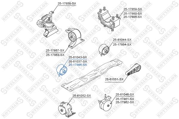 

Опора двигателя Stellox 2517865SX