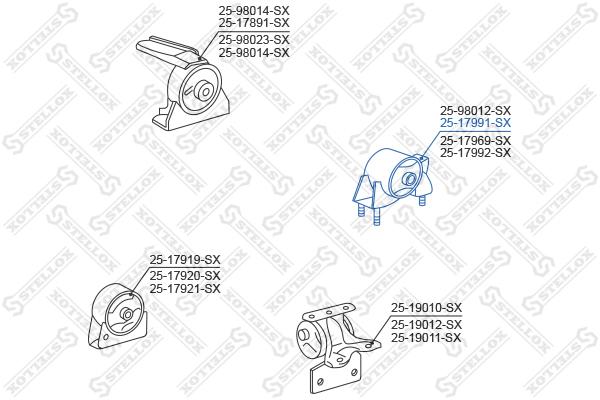 

Опора двигателя Stellox 2517991SX