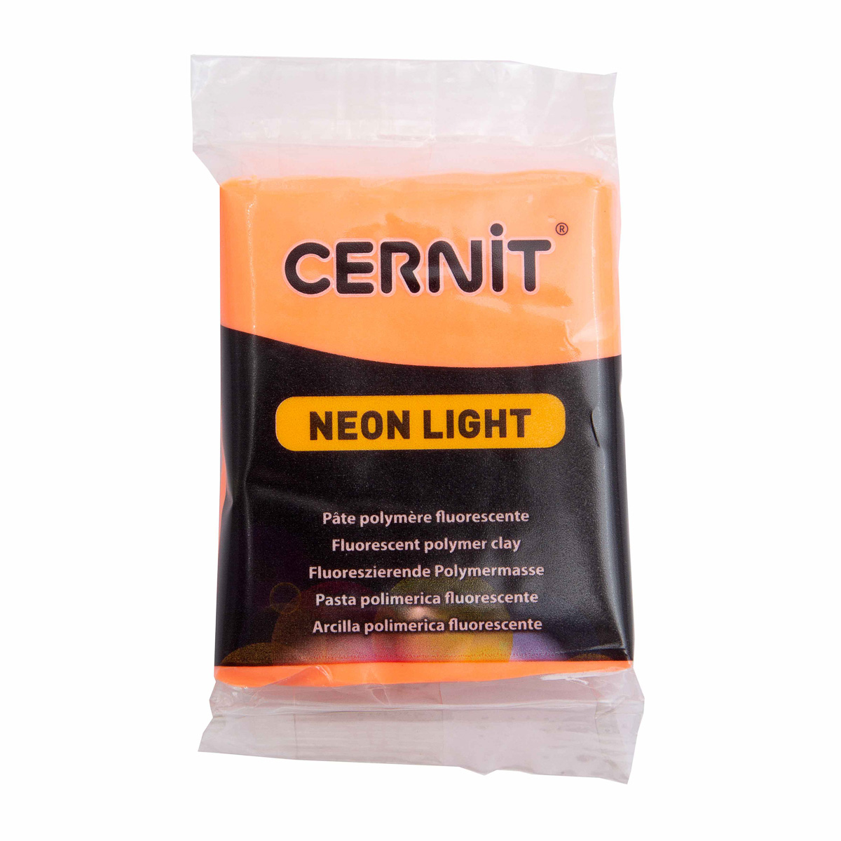 Пластика полимерная Cernit 'Neon', CE0930056, неоновый, 56 г (752 неон-оранжевый)