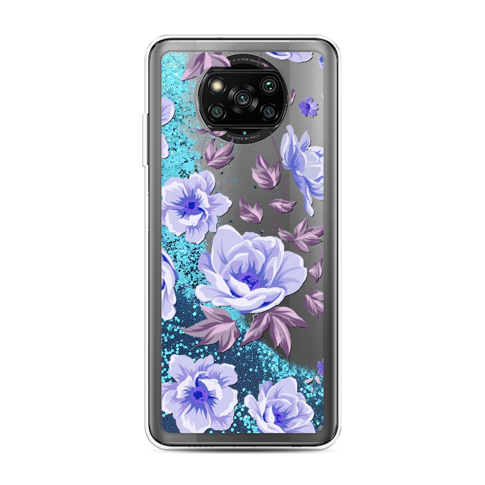 

Жидкий чехол с блестками "Цветочная фантазия 1" на Xiaomi Poco X3 Pro, 310693-1