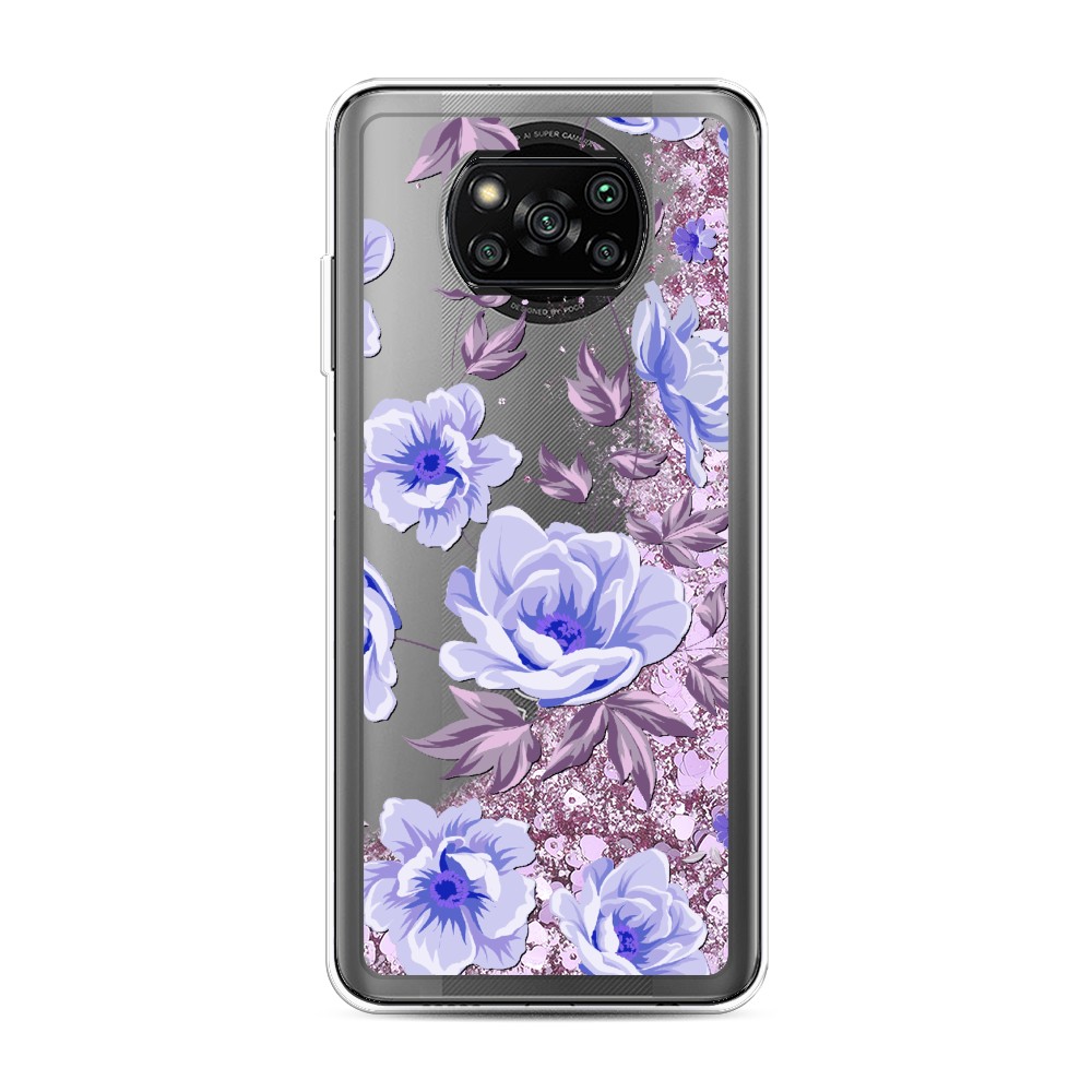 

Жидкий чехол с блестками "Цветочная фантазия 1" на Xiaomi Poco X3 Pro, 310694-1