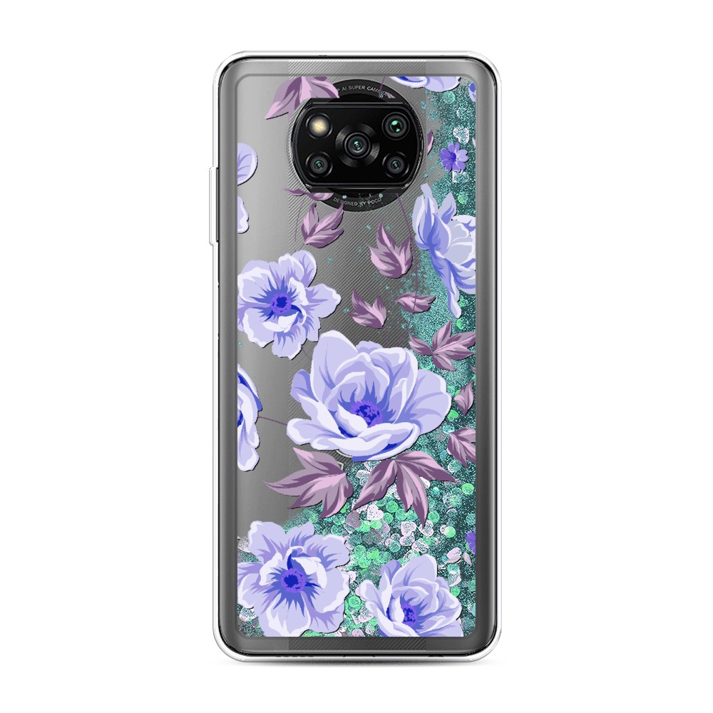 

Жидкий чехол с блестками "Цветочная фантазия 1" на Xiaomi Poco X3 Pro, 310695-1