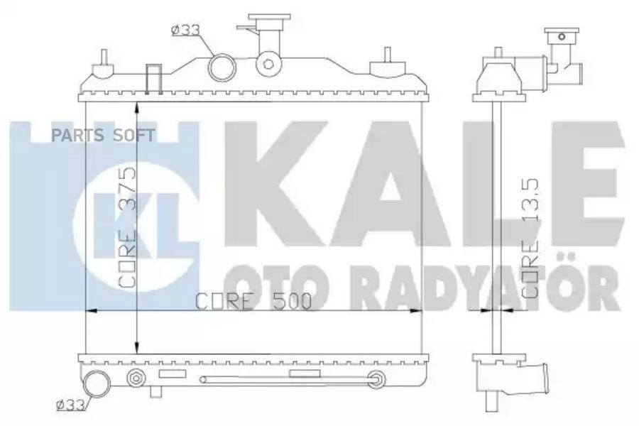 

Радиатор Двигателя Hyundai Getz KALE арт. 369600