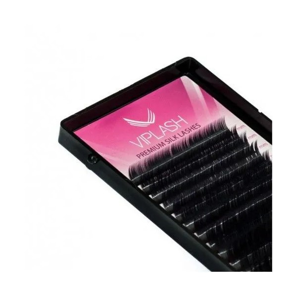 

Ресницы Viplash silk 16 линий C+ 0.085 8-12 мм, Черный