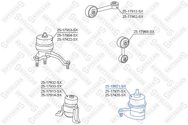 

Опора двигателя Stellox 2519021SX