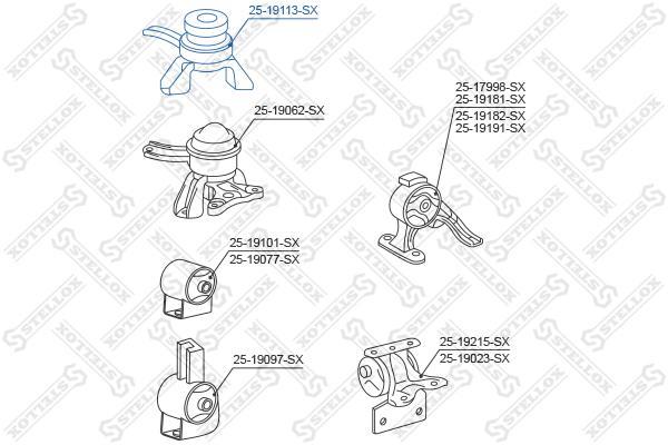 

Опора двигателя Stellox 2519113SX