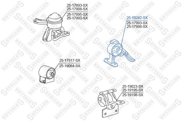 

Опора двигателя Stellox 2519242SX