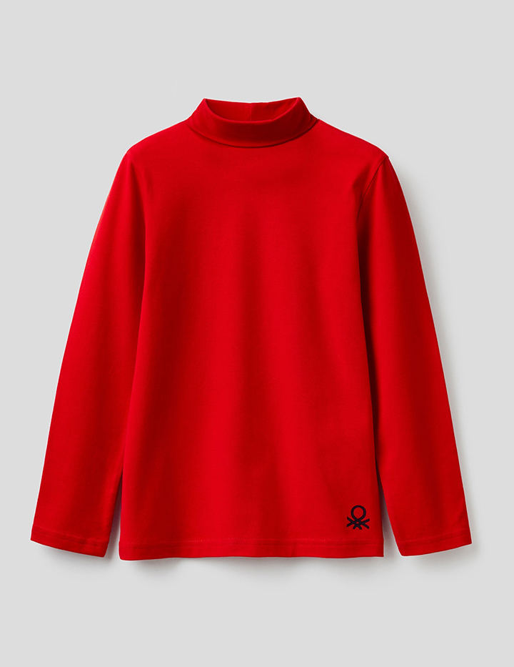 

Водолазка для мальчиков Benetton цв. красный р.140, 21A_3DKEC2197