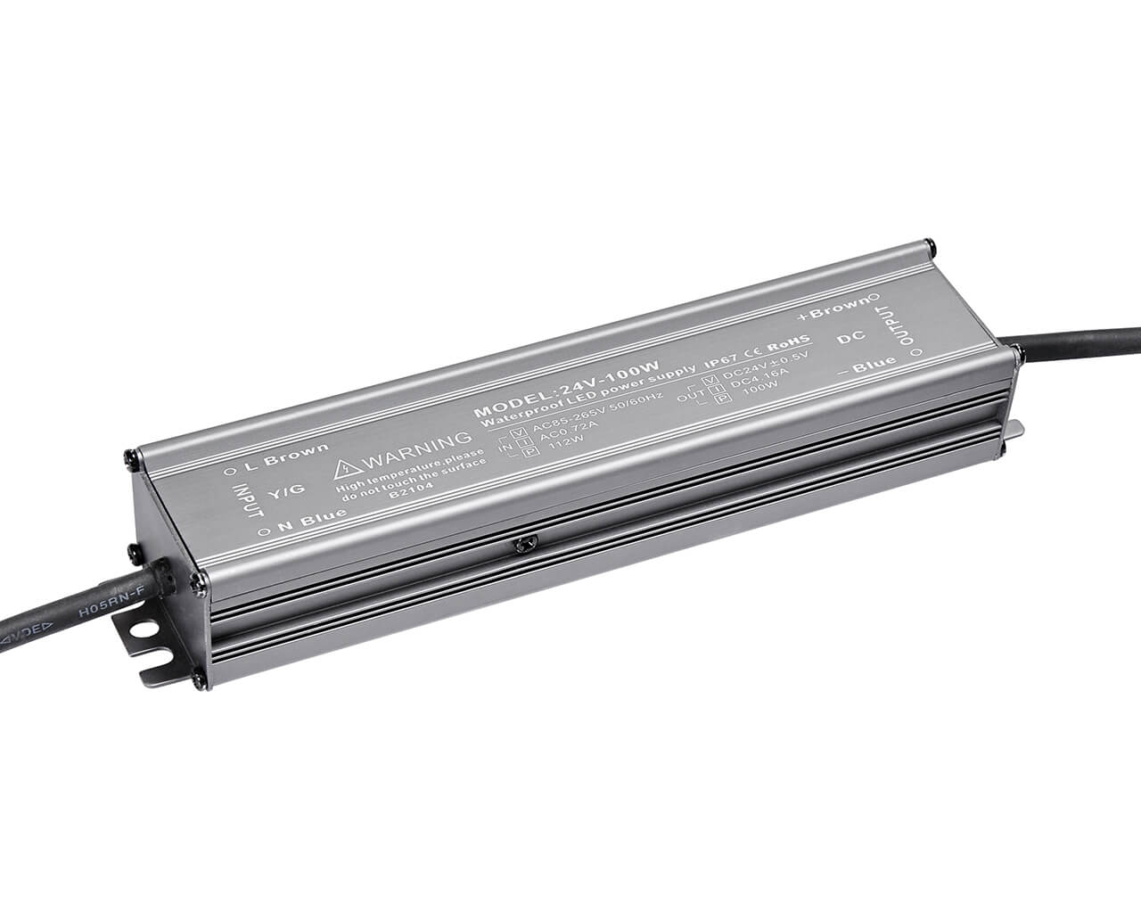 

Блок питания LC-WP-100W-24V IP67 4.15 A 210x43x32, Серебристый