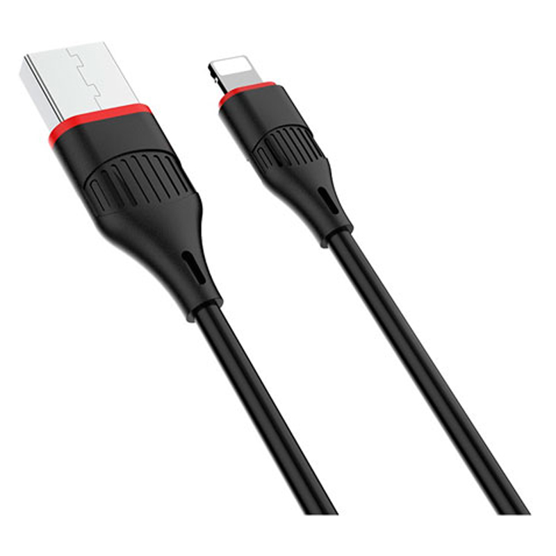 

Дата-кабель USB универсальный Lightning Borofone BX17 (черный)