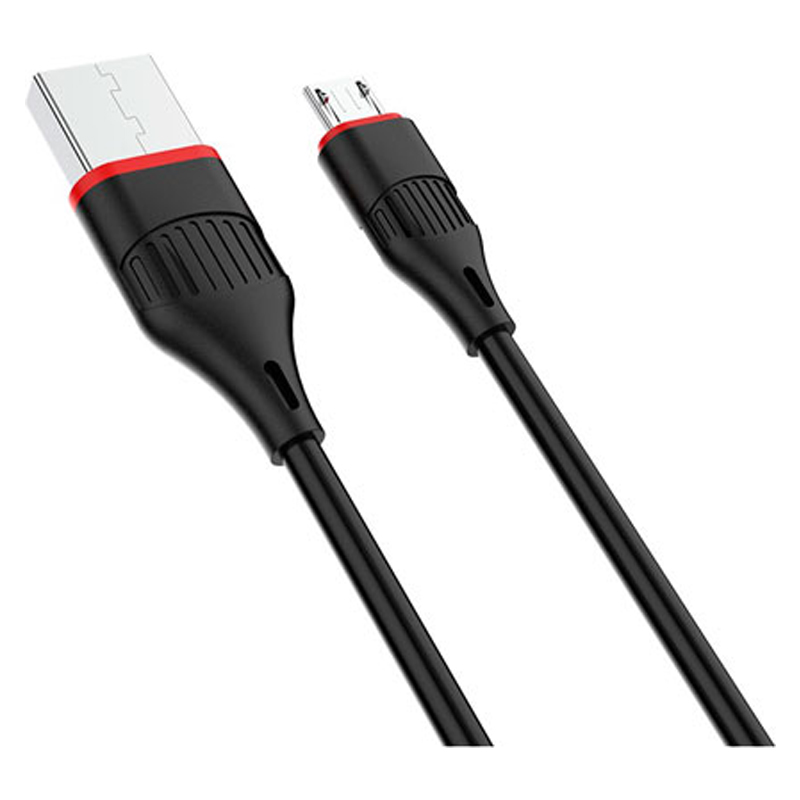 Дата-кабель USB универсальный MicroUSB Borofone BX17 (черный)