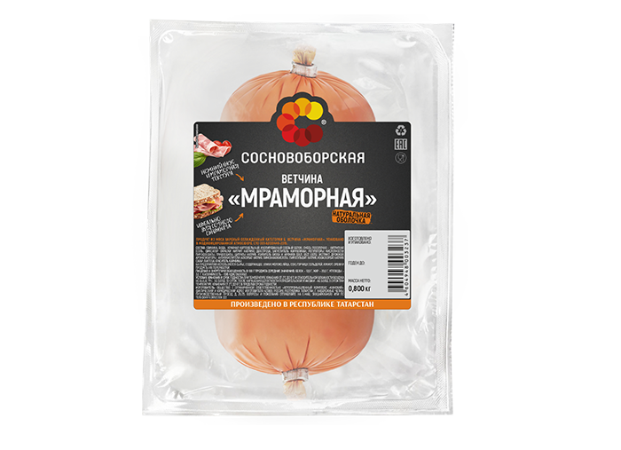

Ветчина вареная Сосновоборская Мраморная 800 г