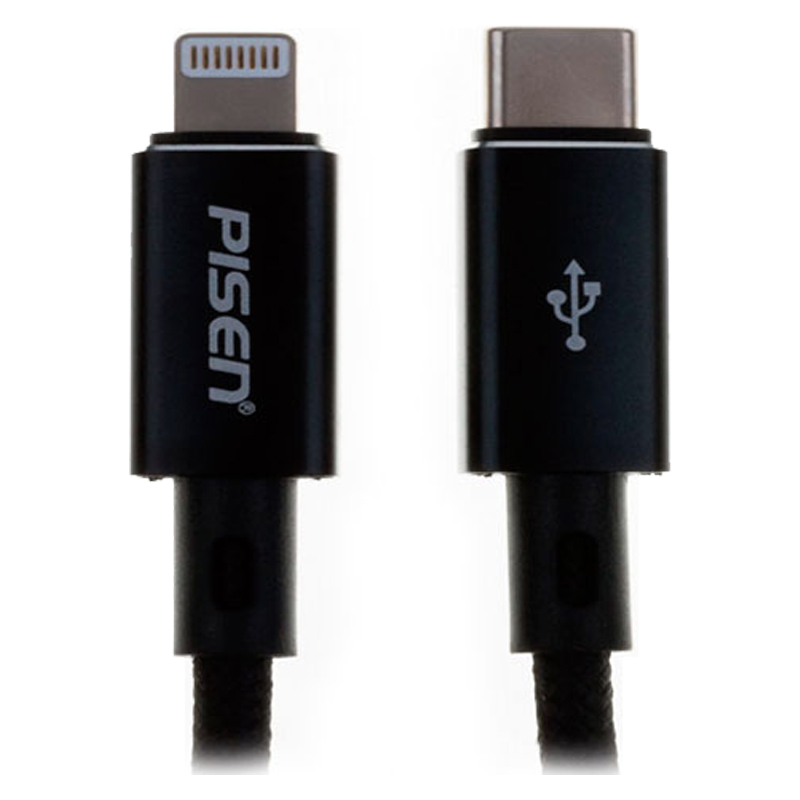 

Дата-кабель Type-C универсальный lightning Pisen CL-PD (PD) (оплетка нейлон) (черный)