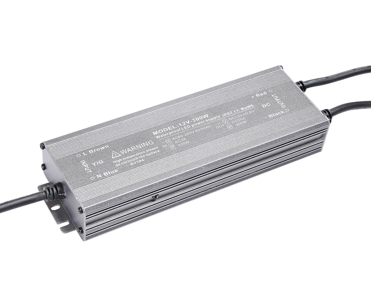 

Блок питания LC-WP-300W-12V IP67 25 A 235x76x35, Серебристый