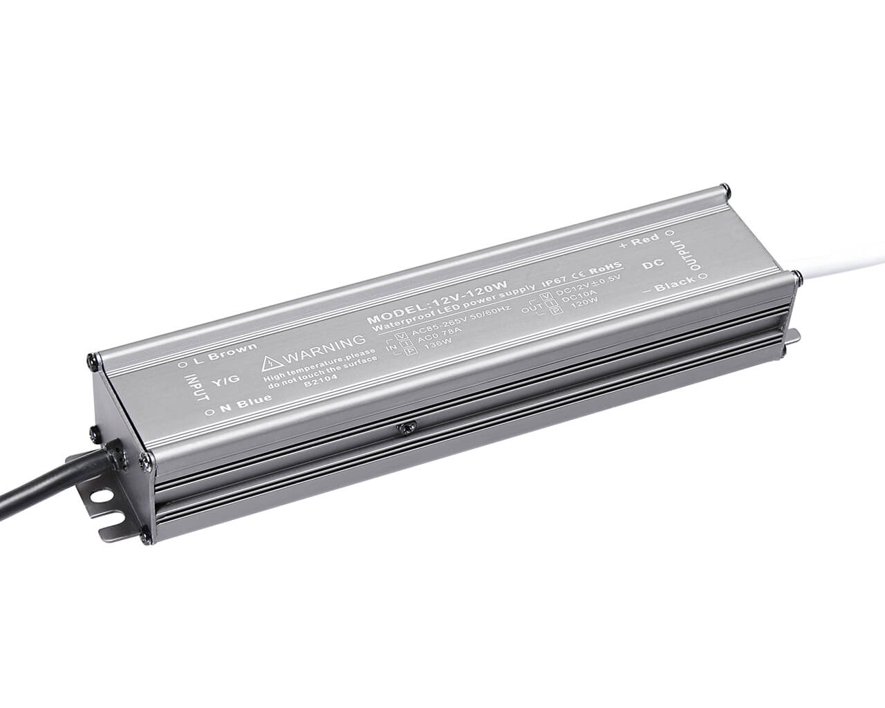 Блок питания LC-WP-120W-12V IP67 10 А 210x43x32