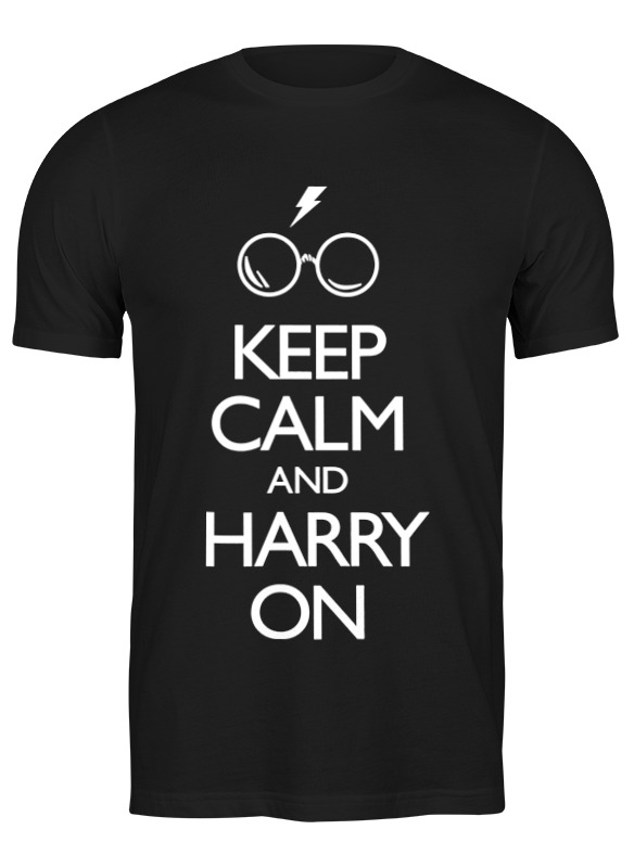 

Футболка мужская Printio Keep calm harry potter черная M, Keep calm harry potter