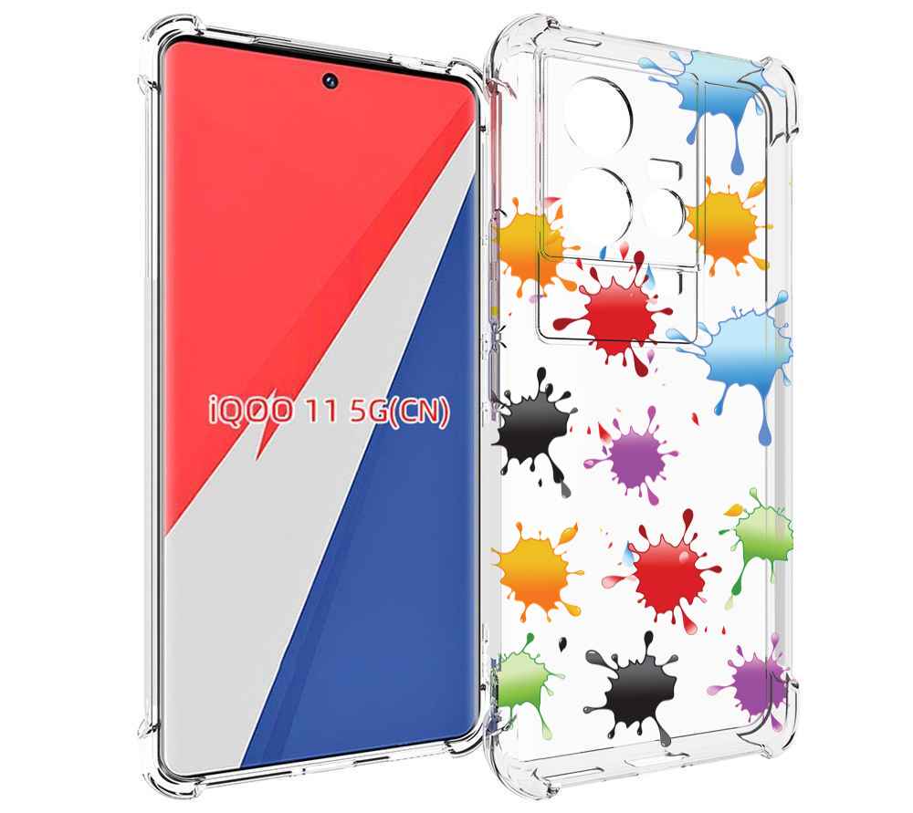 

Чехол MyPads кляксы для Vivo iQOO 11, Прозрачный, Tocco