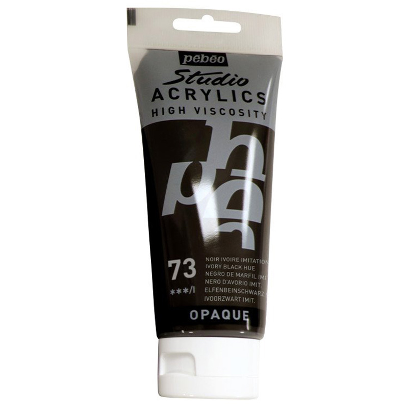 

Краска акриловая Pebeo Studio Acrylics черный слоновая кость 100 мл