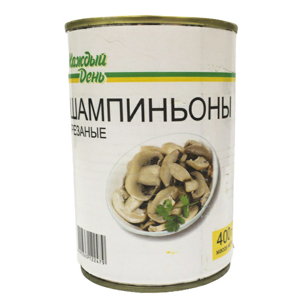 

Шампиньоны Каждый день резаные 400 г