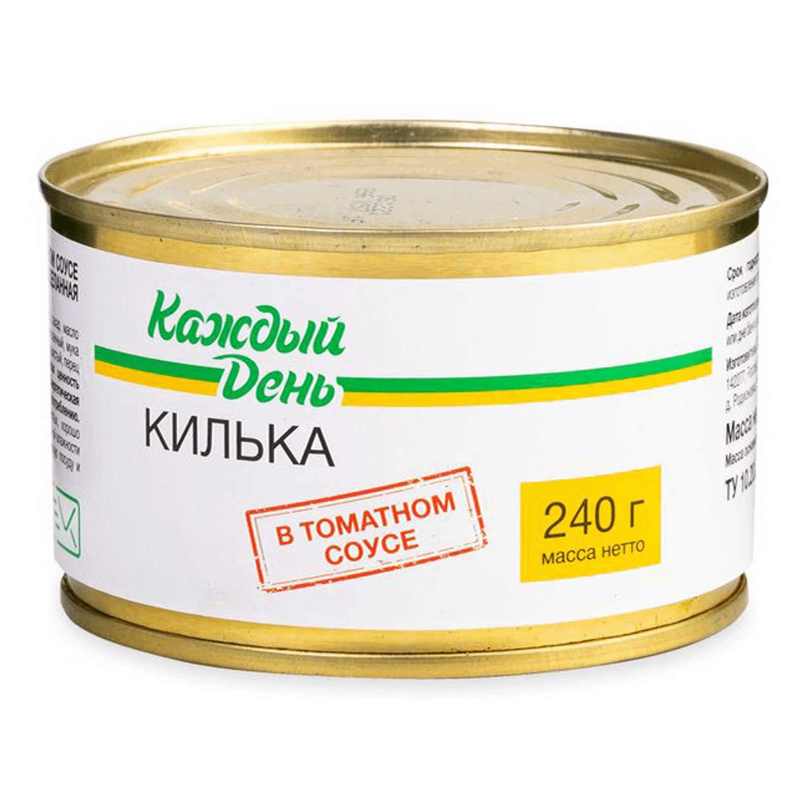 

Килька Каждый день в томатном соусе 240 г
