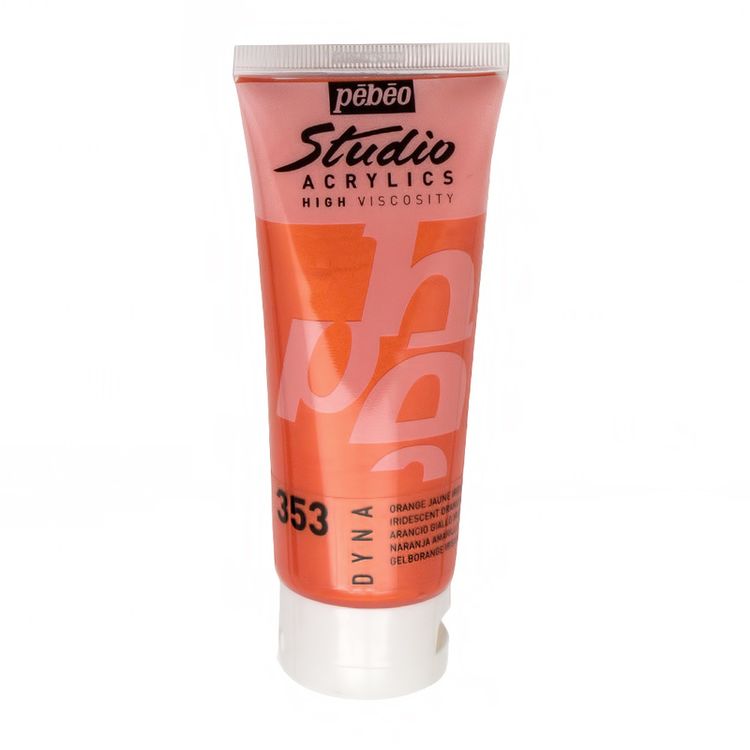

Краска акриловая Pebeo Studio Acrylics DYNA Оранжево-желтый иридисцентный 100 мл