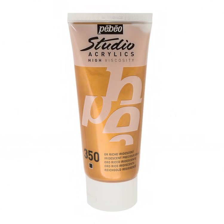 

Краска акриловая Pebeo Studio Acrylics DYNA Под богатое золото иридисцентное 100 мл, Золотистый
