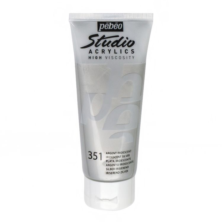 

Краска акриловая Pebeo Studio Acrylics DYNA Под серебро иридисцентное 100 мл, Серебристый