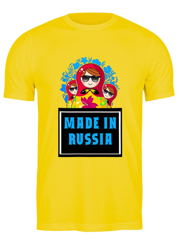 

Футболка мужская Printio Матрешки желтая XL, Желтый, Матрешки
