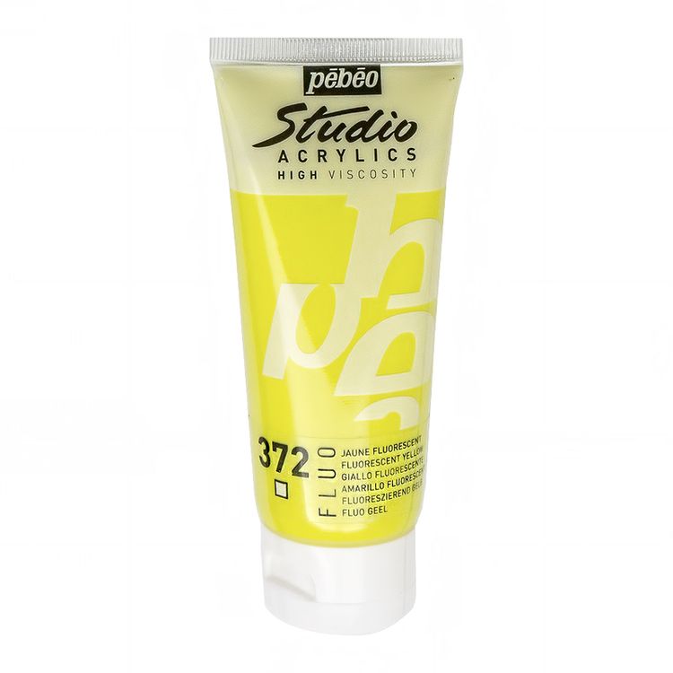 

Краска акриловая Pebeo Studio Acrylics FLUO Желтый флуоресцентный 100 мл