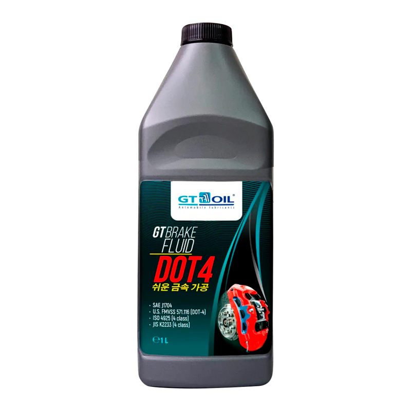 GT OIL Тормозная жидкость Brake Fluid DOT 4 1 л. 8809059410226