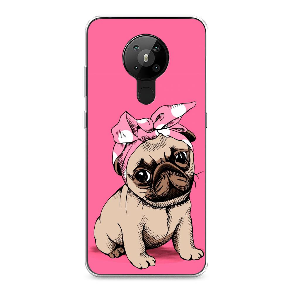 

Чехол Awog на Nokia 5.3 / Нокиа 5.3 "Dog Pin-Up", Розовый;бежевый, 123450-2