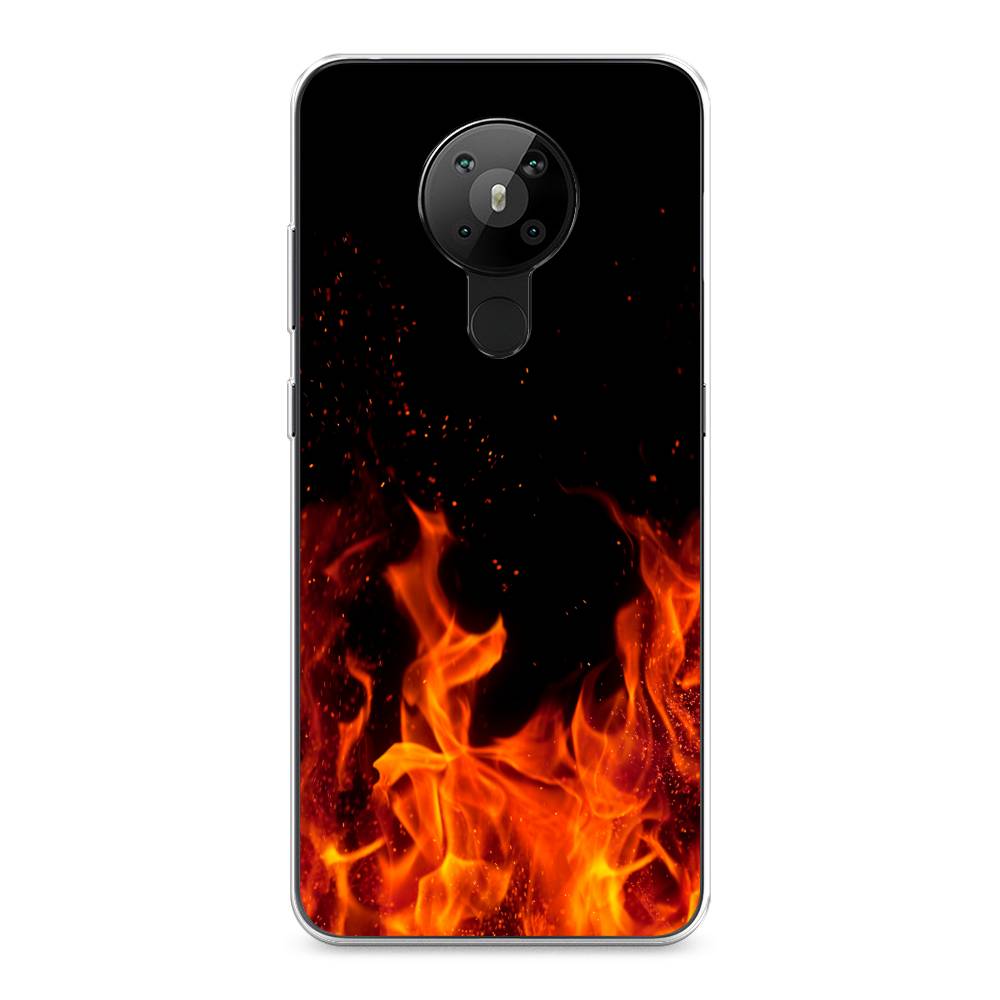

Чехол Awog на Nokia 5.3 / Нокиа 5.3 "Все в огне", Оранжевый;черный, 123450-4