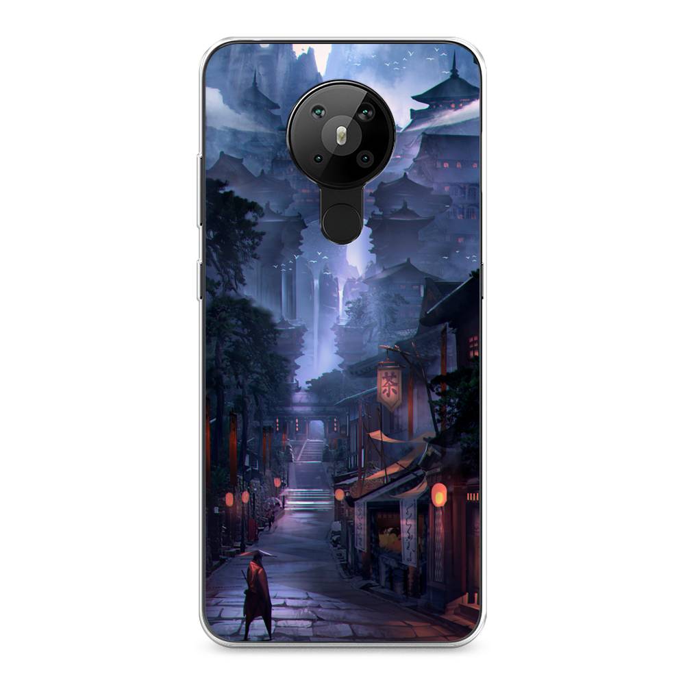 

Чехол Awog на Nokia 5.3 / Нокиа 5.3 "Одинокий самурай", Синий;черный;коричневый, 123450-10