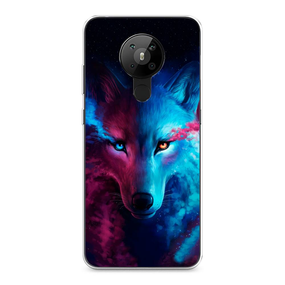

Чехол Awog на Nokia 5.3 / Нокиа 5.3 "Волшебный волк", Черный;серый, 123450-1