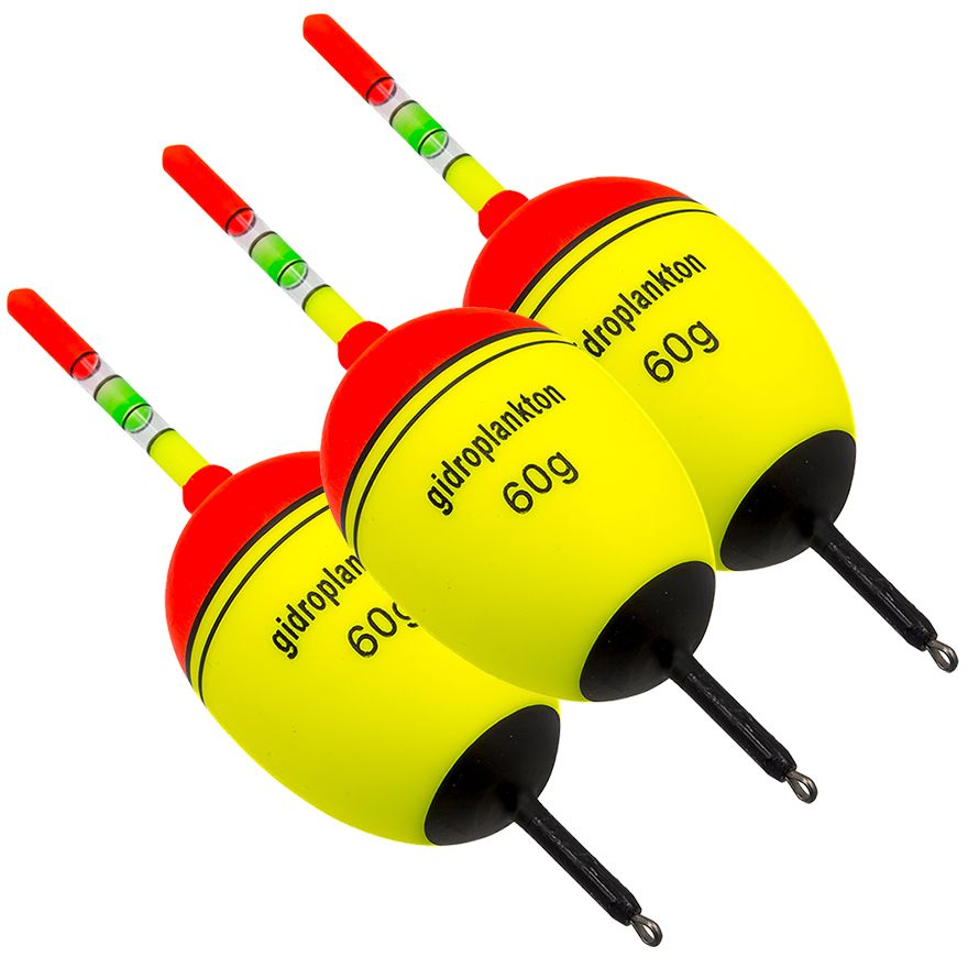 Поплавок (3 шт) Гидропланктон для ловли Толстолоба (EVA, грузопод. 60 г) 551286