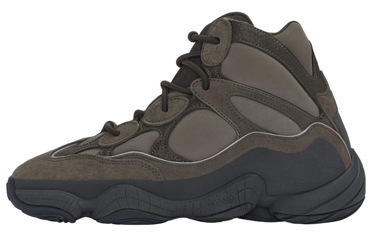 

Кроссовки унисекс Adidas Yeezy 500 High Taupe Black коричневые 47 EU, Коричневый, Yeezy 500 High Taupe Black