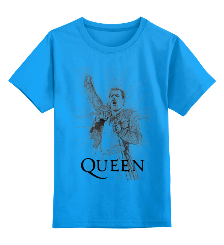 фото Футболка детская printio freddie mercury - queen цв. голубой р. 128