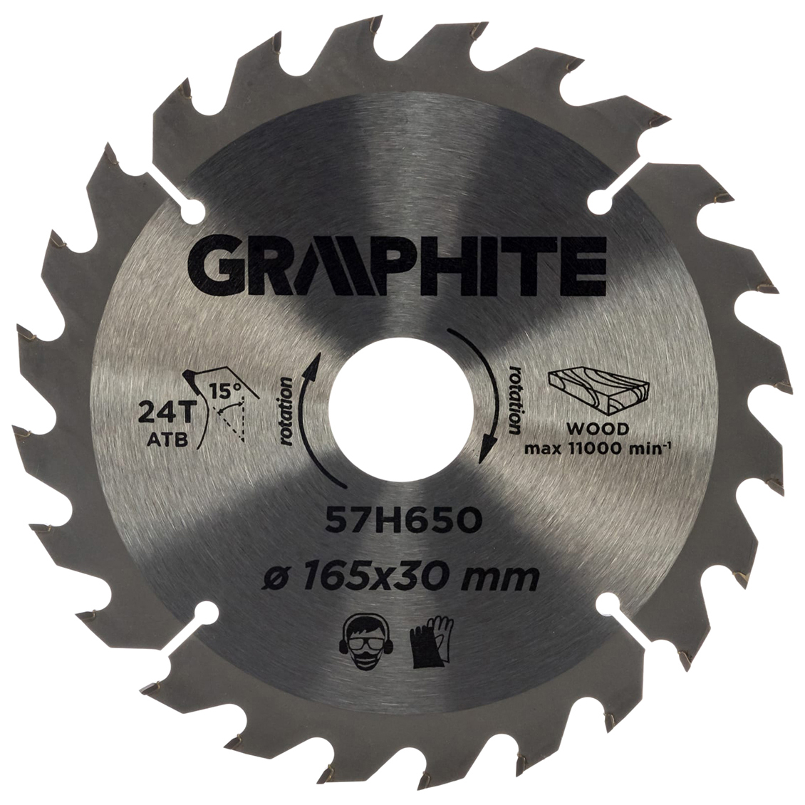 

GRAPHITE Диск отрезной 165 x 30 мм 24 зуба 57H650