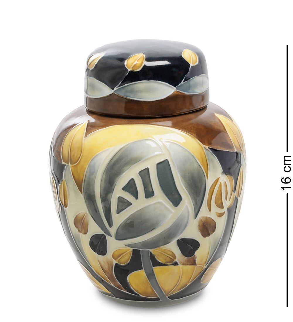 фото Фарфоровая ваза с крышкой осень pavone