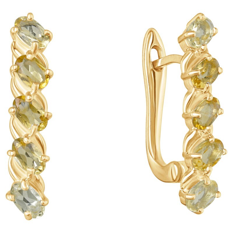 

Серьги из серебра с цитрином LAZURIT-ONLINE 7978YG, 7978YG