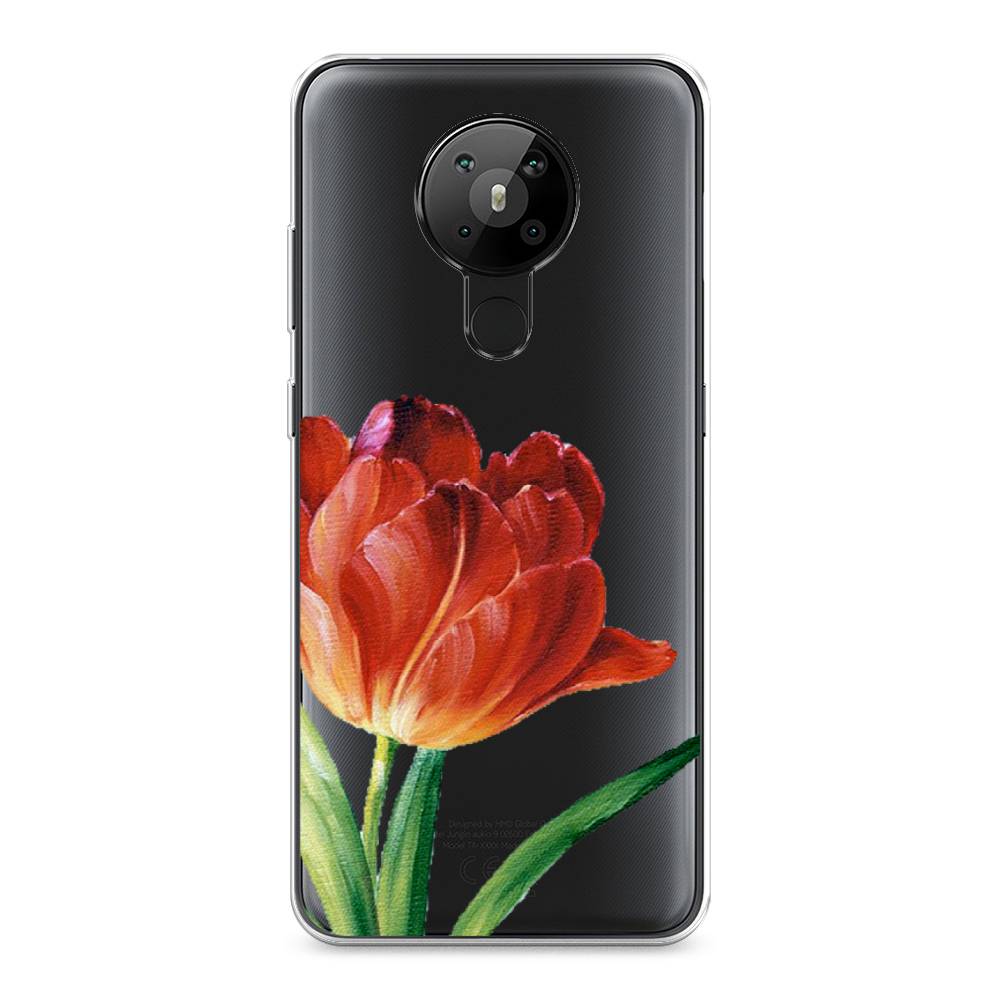 фото Чехол awog "красный тюльпан" для nokia 5.3