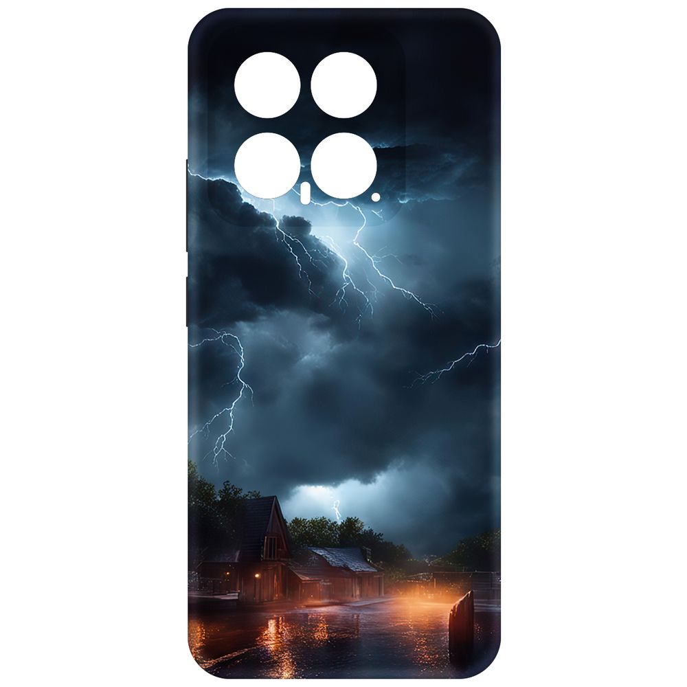 

Чехол-накладка Krutoff Soft Case Ночная гроза для Xiaomi 14 черный