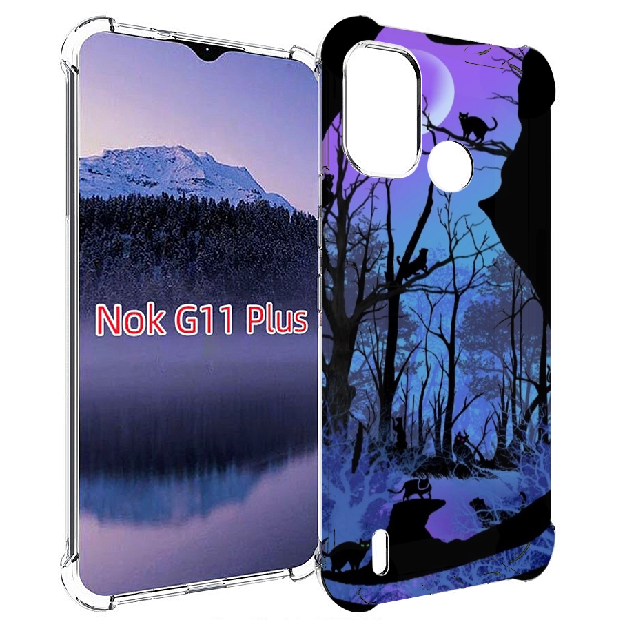 

Чехол MyPads лес внутри кота для Nokia G11 Plus, Прозрачный, Tocco