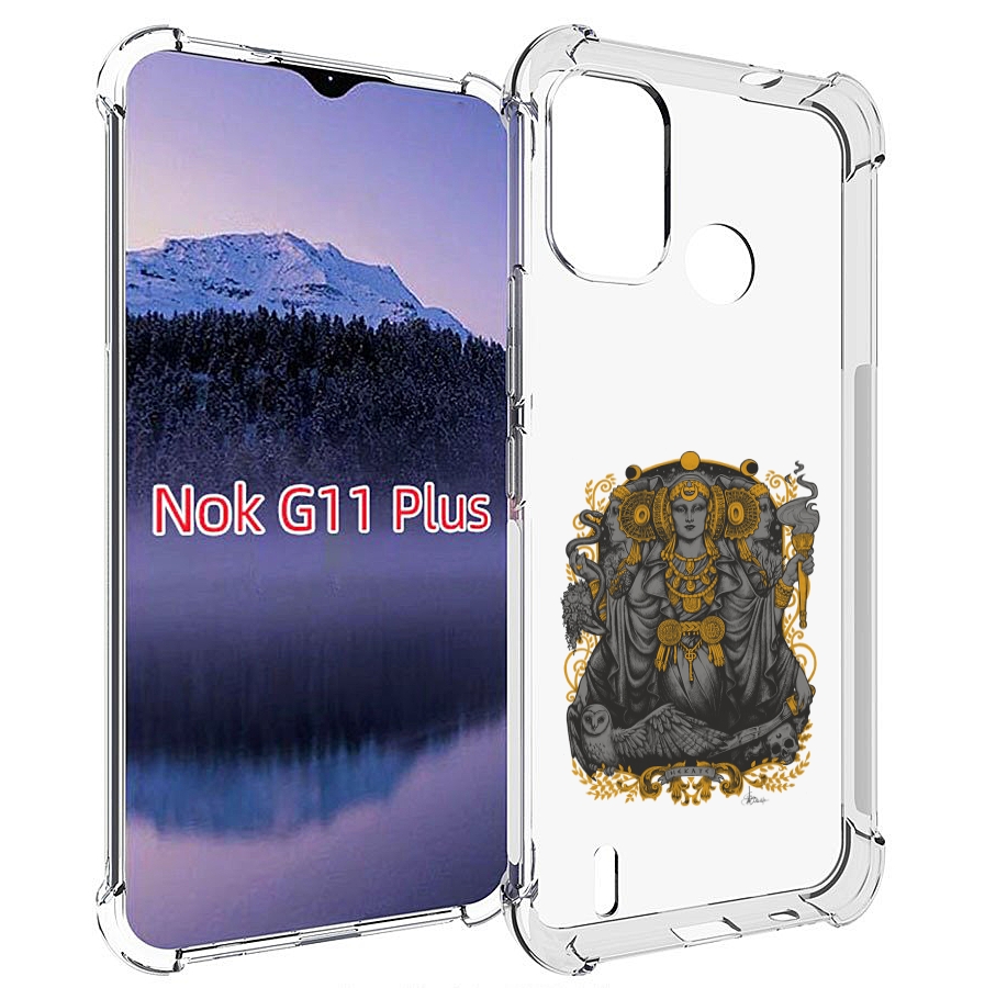 

Чехол MyPads божество с золотыми элементами для Nokia G11 Plus, Прозрачный, Tocco